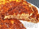 Рецепта Пирог с бекон и лук